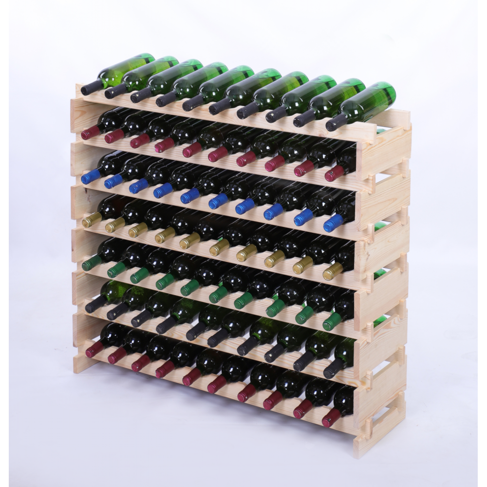 Stojak na wino regał modułowy na butelki 7x10 but BUDUJ JAK KLOCKI EKO