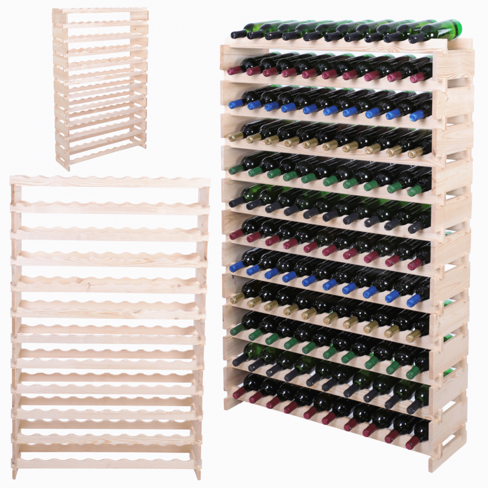 Stojak na wino regał modułowy na butelki 12x10 but DUŻY MONTAŻ BEZ NARZĘDZI