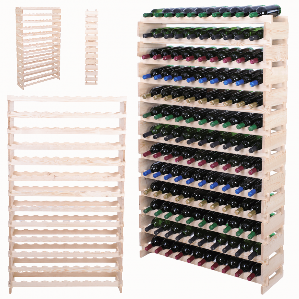 Stojak na wino regał modułowy na butelki 13x10 but POJEMNY BEZ NARZĘDZI