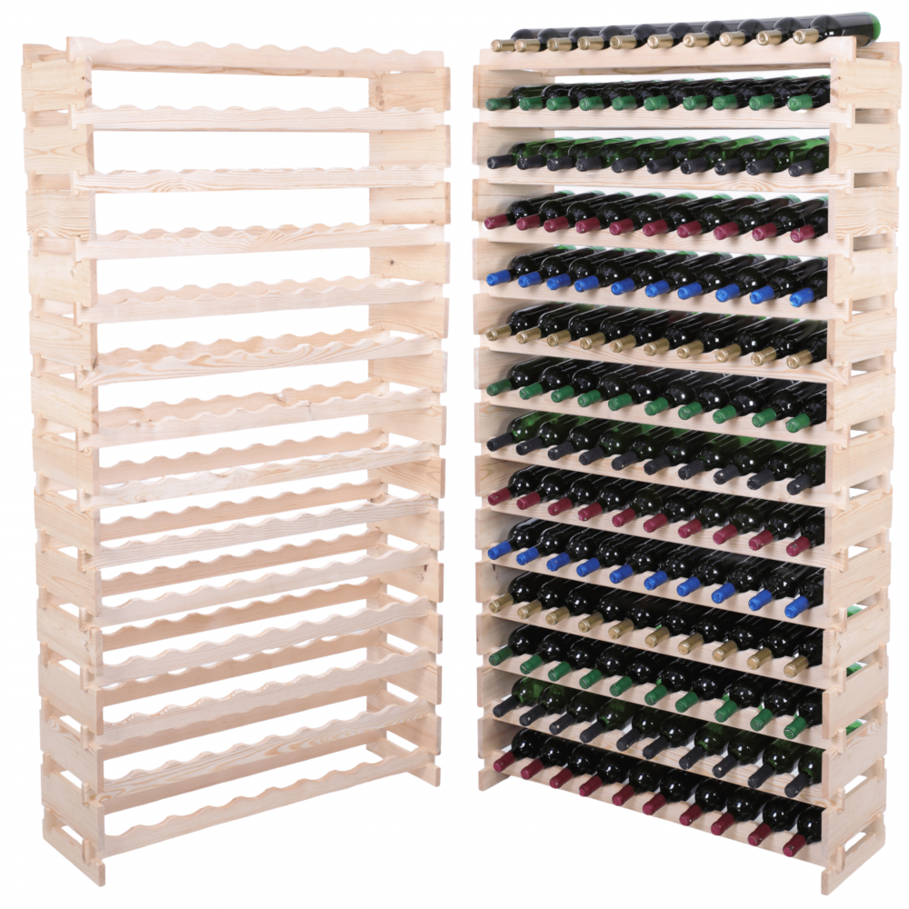 Stojak na wino regał modułowy na butelki 14x10 but POJEMNY BEZ NARZĘDZI