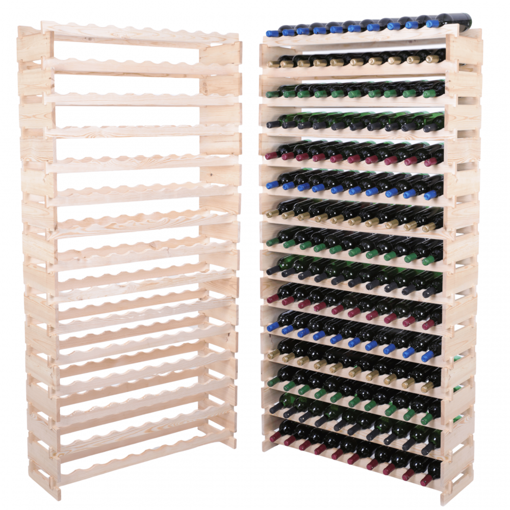 Stojak na wino regał modułowy na butelki 15x10 but WYSOKI BEZ NARZĘDZI