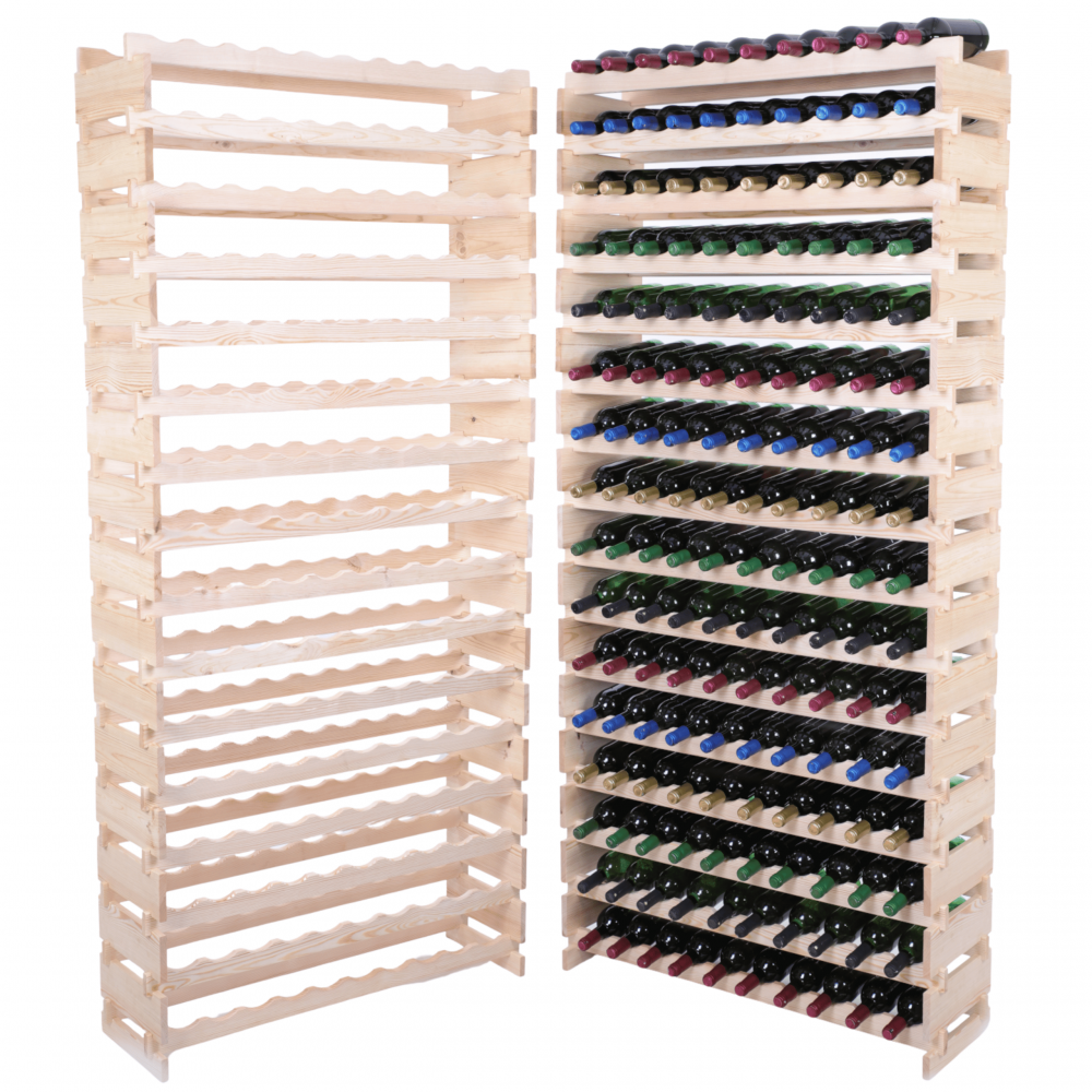 Stojak na wino regał modułowy na butelki 16x10 but WYSOKI BEZ NARZĘDZI