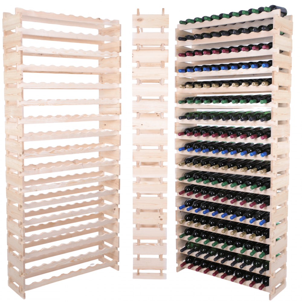 Stojak na wino regał modułowy na butelki 17x10 but WYSOKI BEZ NARZĘDZI