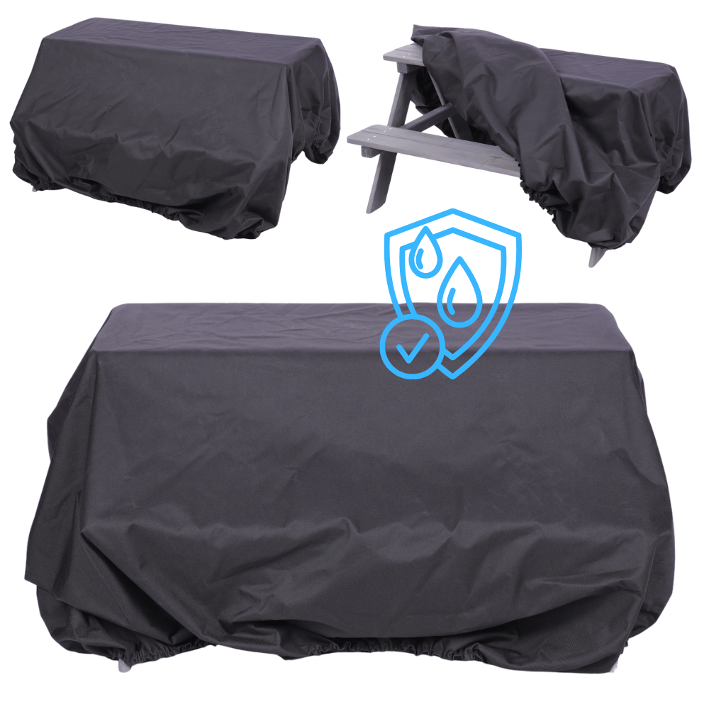 Pokrowiec ochronny na ławeczkę ławkę CZARNY WODOODPORNY z gumką 50x91x90