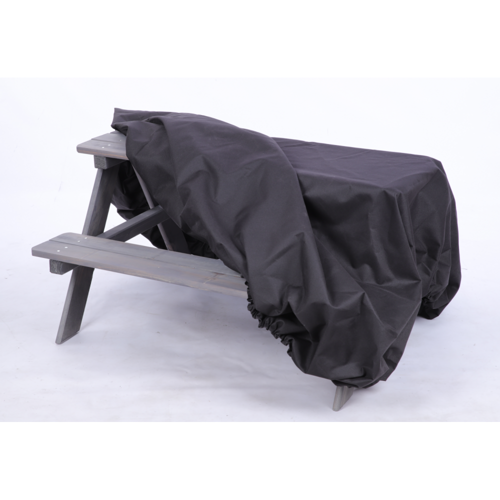 Pokrowiec ochronny na ławeczkę ławkę CZARNY WODOODPORNY z gumką 50x91x90