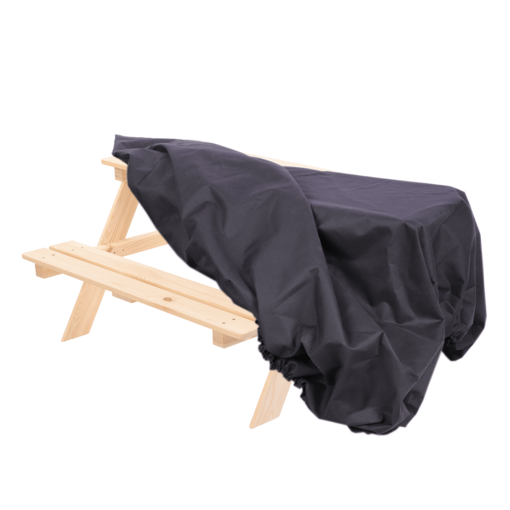 Pokrowiec ochronny na ławeczkę ławkę CZARNY WODOODPORNY z gumką 50x91x90