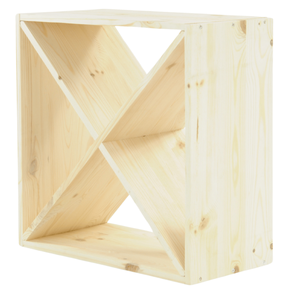 Stojak na wino szafka na butelki regał typu X 50x50x25 cm 24 butelki EKO