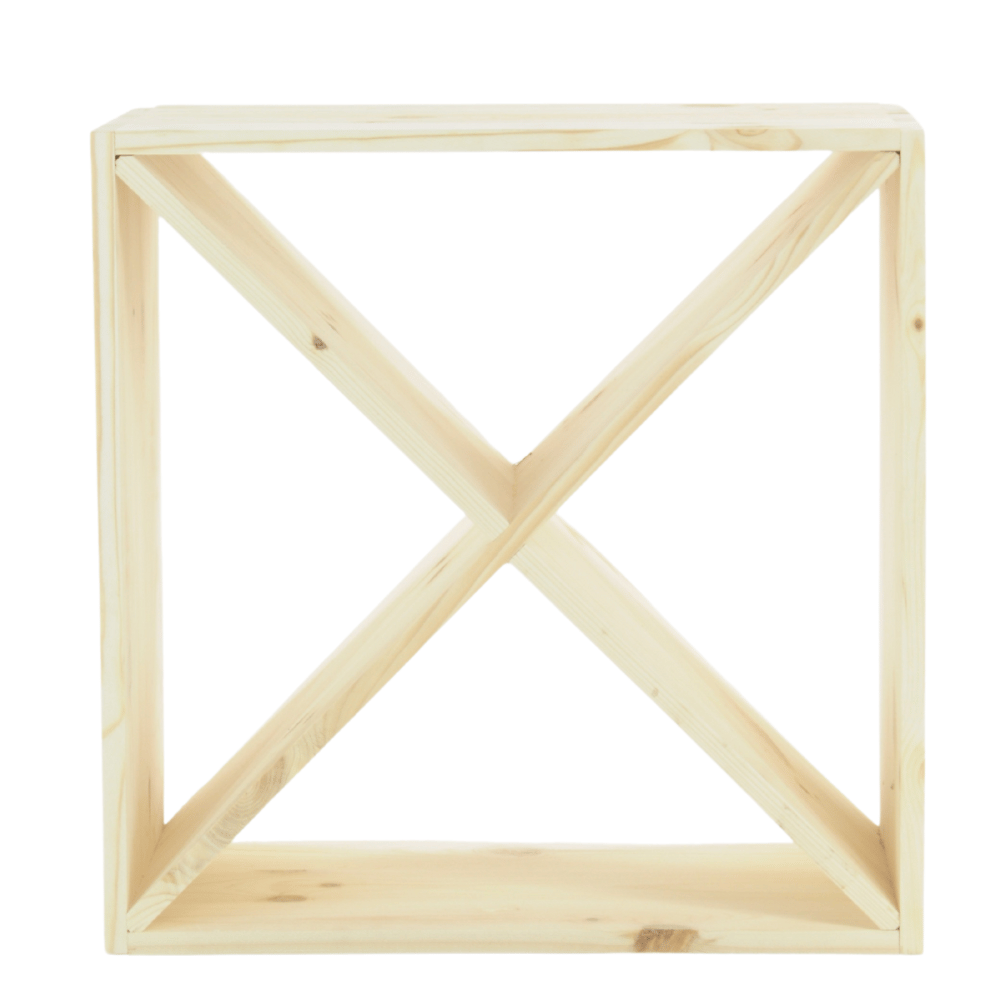 Stojak na wino szafka na butelki regał typu X 50x50x25 cm 24 butelki EKO