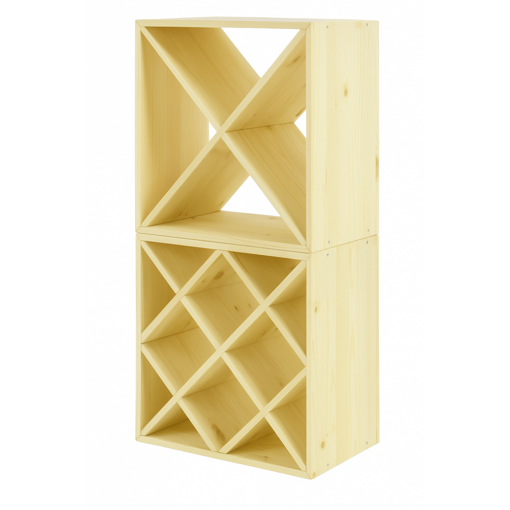 Stojak na wino szafka na butelki regał typu X 50x50x25 cm 24 butelki EKO