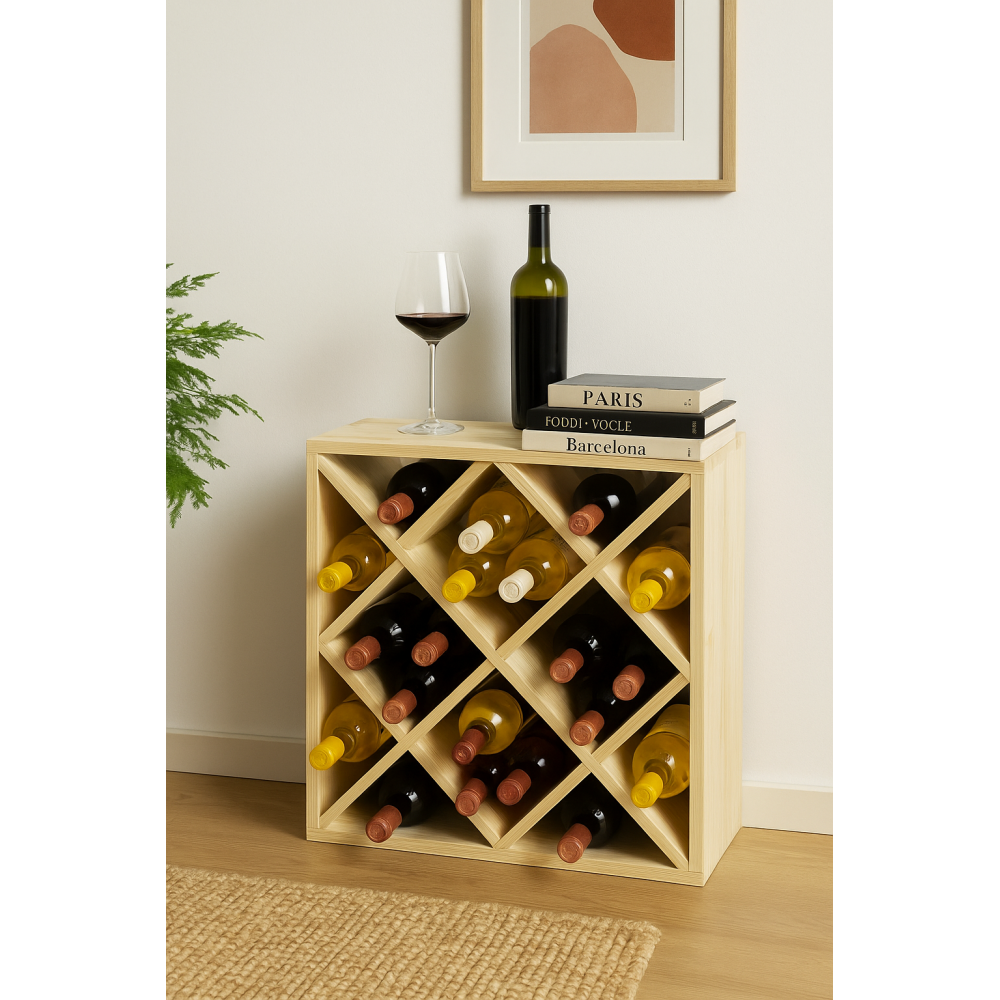 Stojak na wino szafka na butelki regał typu 4X 50x50x25 cm 24 butelki EKO