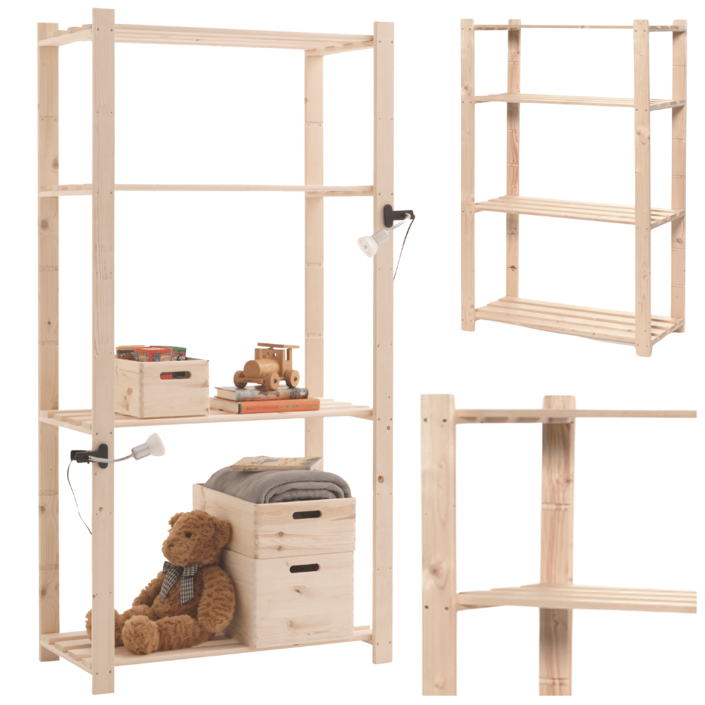 Regał na książki regał na zabawki regał drewniany do spiżarni 170x85x40 eko