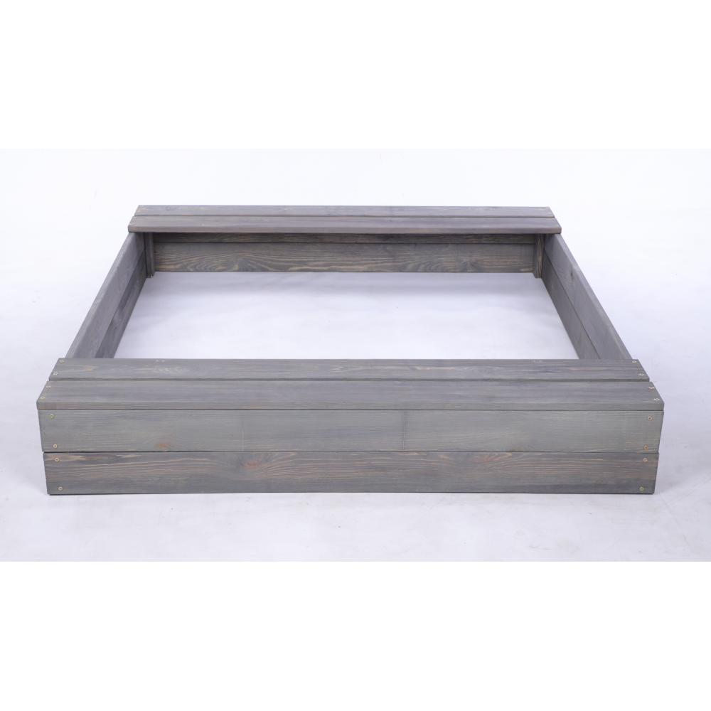 Piaskownica impregnowana 120x120 z ławeczkami AGRO PLANDEKA eko drewno