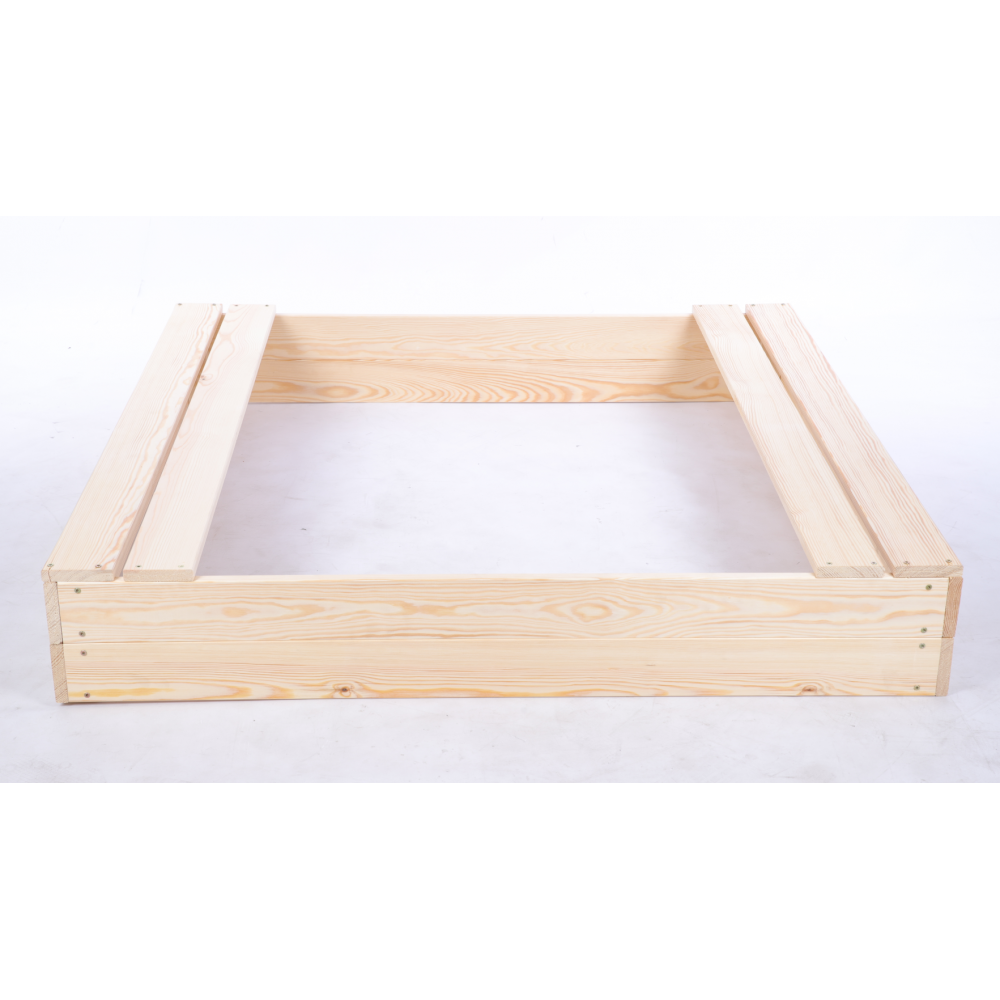 Piaskownica impregnowana 120x120 z ławeczkami AGRO PLANDEKA eko drewno