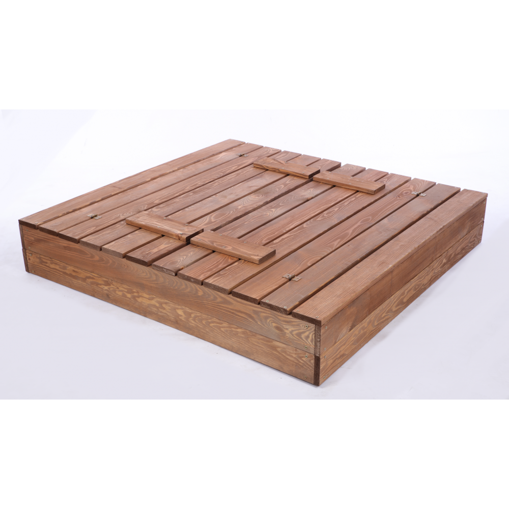 Piaskownica impregnowana 120x120 z ławeczkami AGRO PLANDEKA POKRYWA oparcie