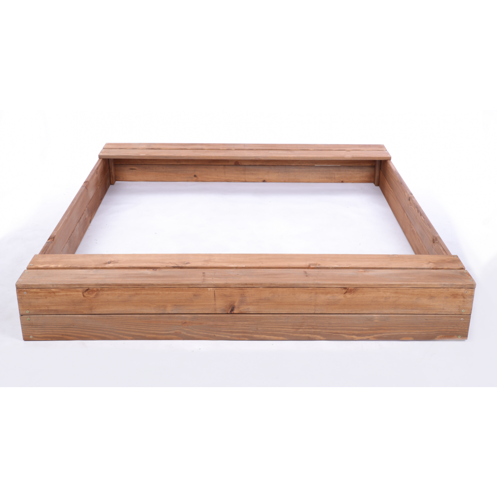 Piaskownica impregnowana 140x140 z ławeczkami AGRO PLANDEKA eko drewno