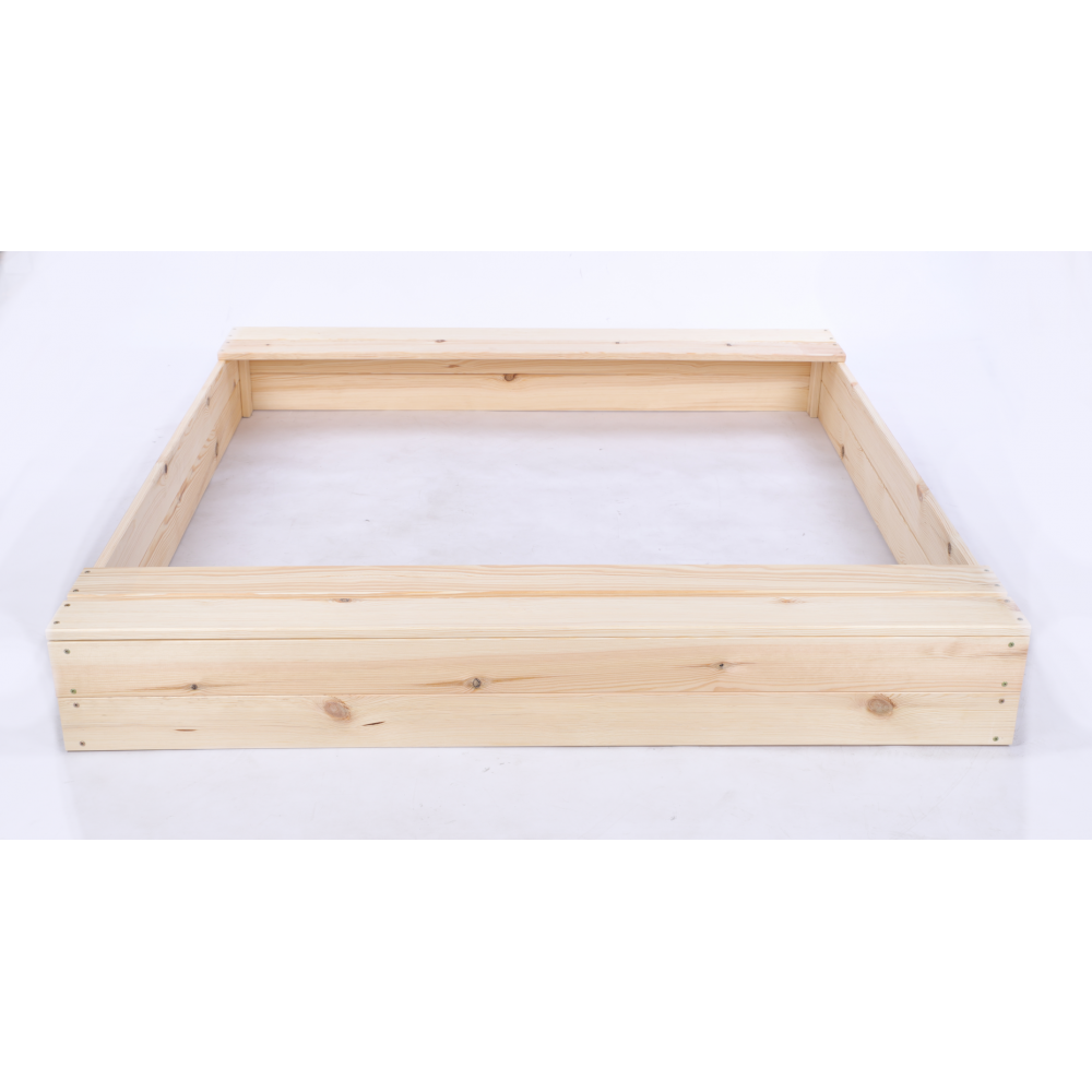 Piaskownica drewniana 140x140 z ławeczkami AGRO PLANDEKA eko drewno