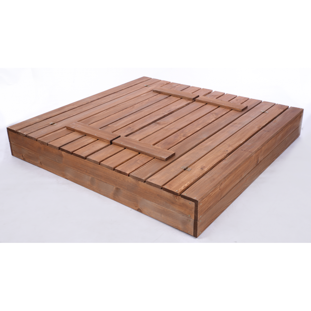 Piaskownica ZAMYKANA impregnowana 140x140 z ławeczkami AGRO PLANDEKA EKO