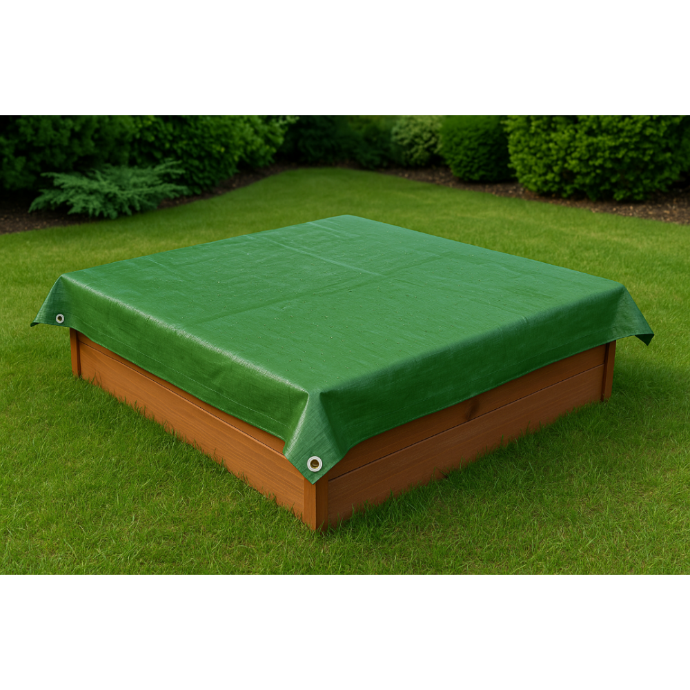 Plandeka wodoodporna MOCNA PE z oczkami 2x2m WZMACNIANA GRUBA okryciowa UV