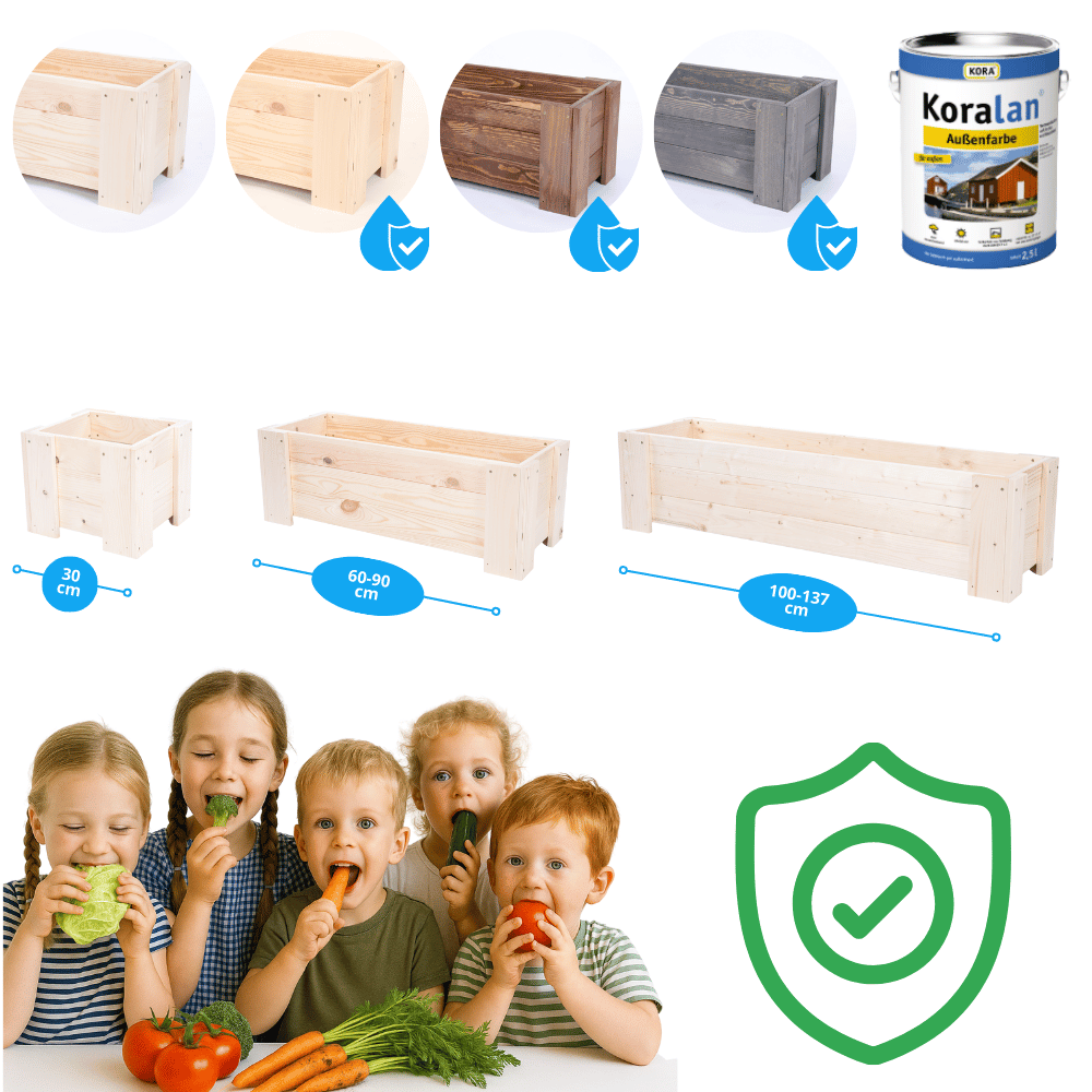 Donica drewniana ogrodowa warzywna doniczka na balkon szer. 100 cm FOLIA