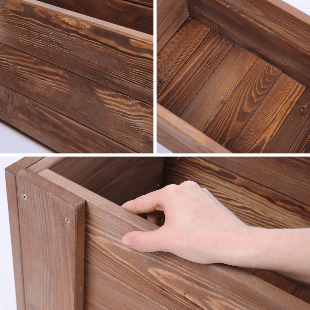 Donica drewniana IMPREGNAT warzywna doniczka na balkon szer. 137 cm FOLIA