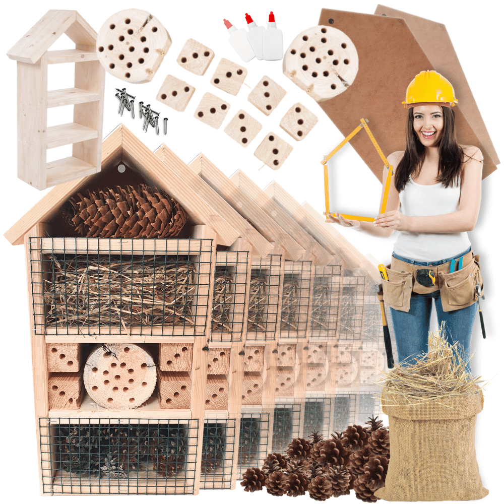 30x Domek dla owadów HOTEL DO SAMODZIELNEGO MONTAŻU MEGA DUŻY aż 47cm! DIY