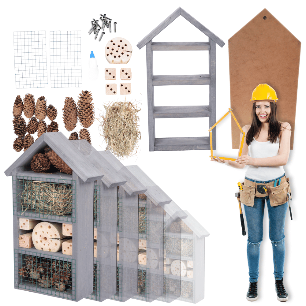 30x Domek dla owadów HOTEL DO SAMODZIELNEGO MONTAŻU MEGA DUŻY aż 47cm! DIY