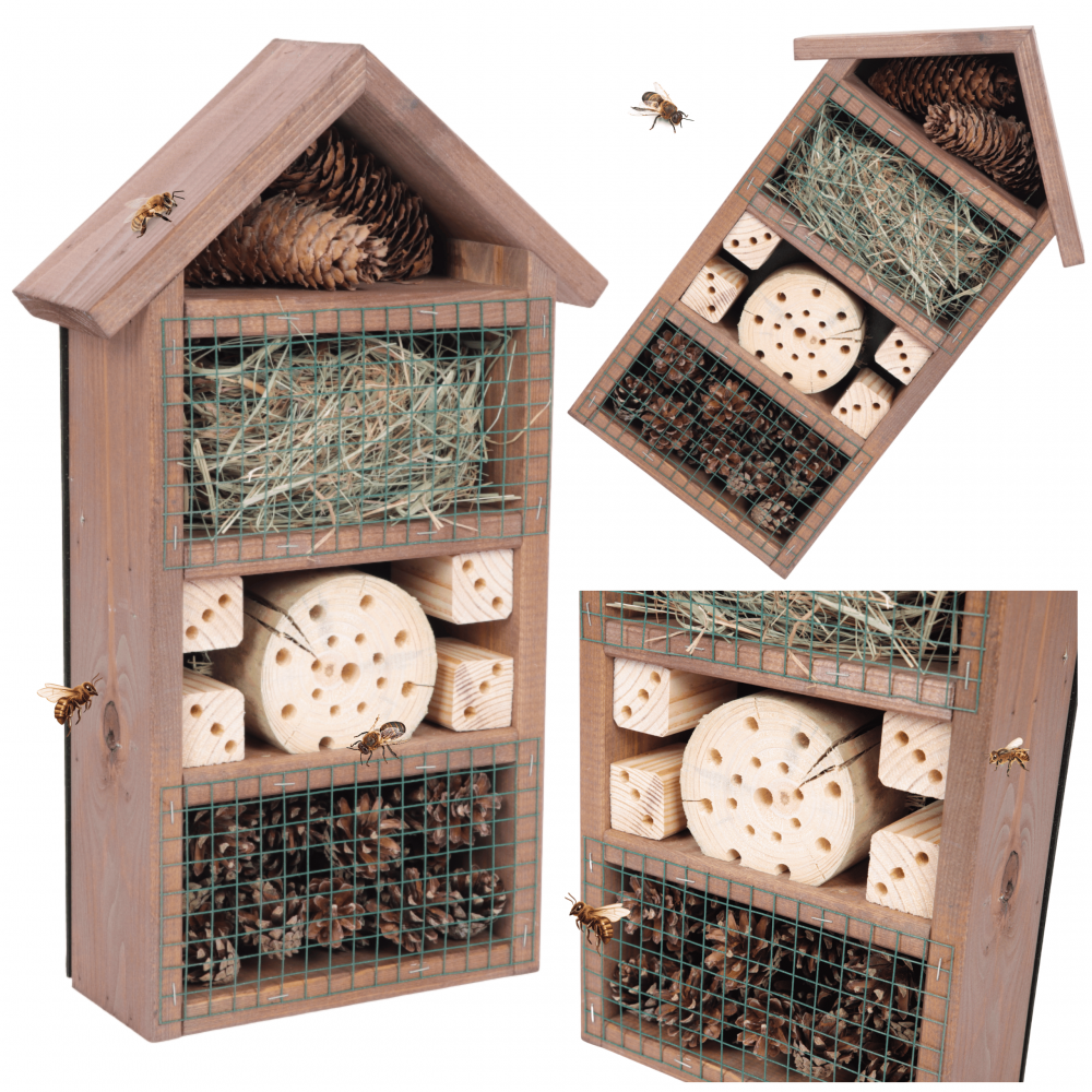 Domek dla owadów hotel budka lęgowa IMPREGNAT domki MEGA DUŻY aż 47cm! EKO