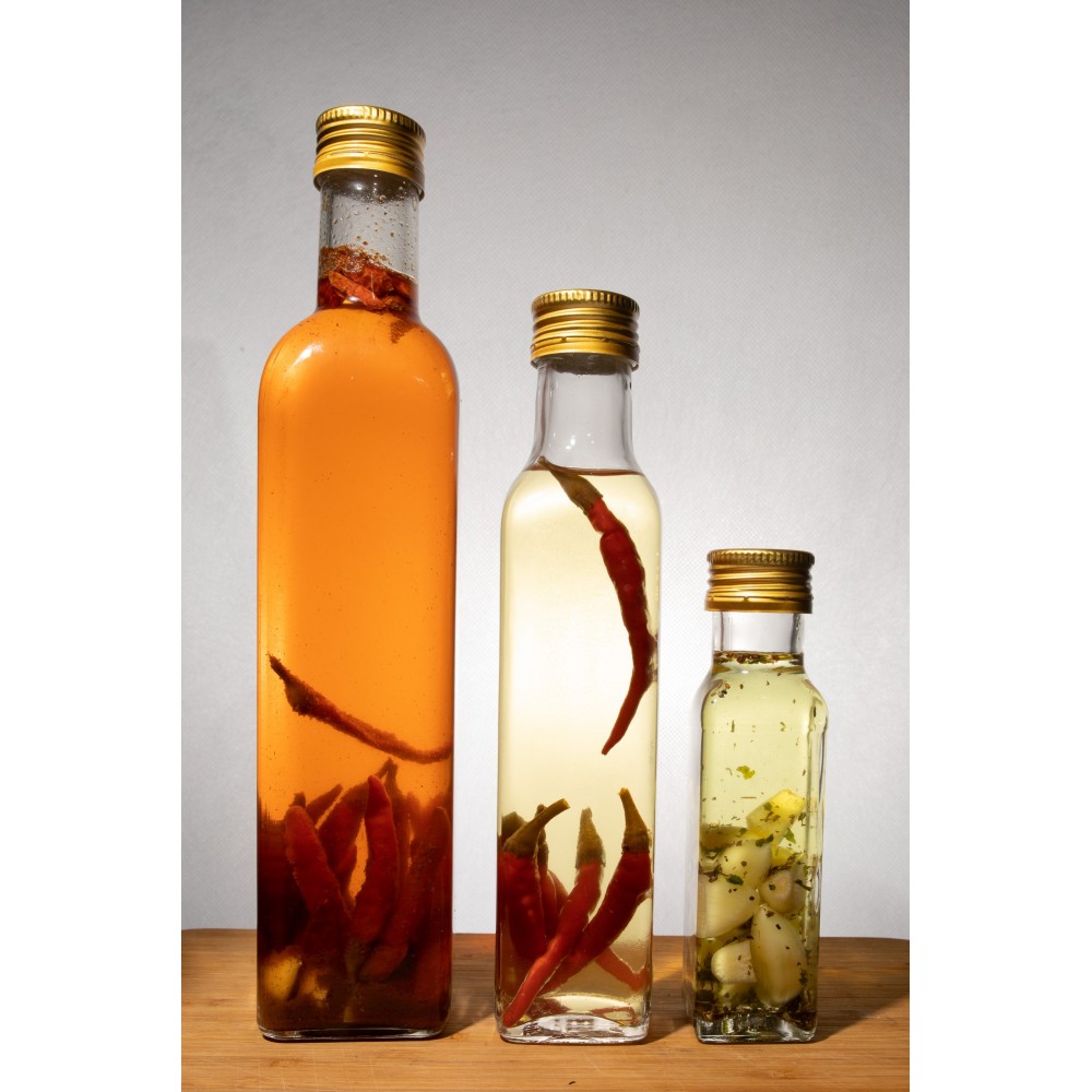 Przezroczysta butelka kwadratowa 100 ml · fi 31,5 mm · Zestaw 6 sztuk