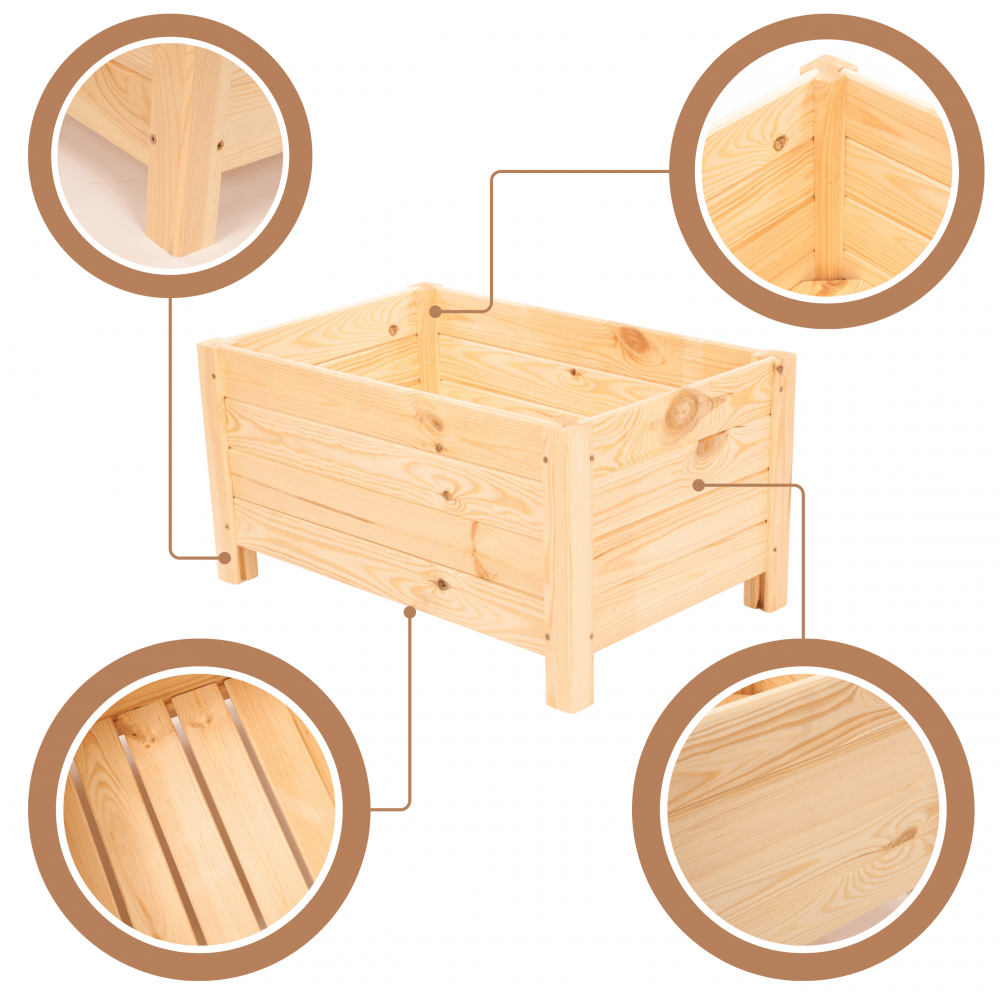 Nadstawka do pergoli drewnianej ogrodowej szer. 60cm MODUŁOWA IMPREGNACJA