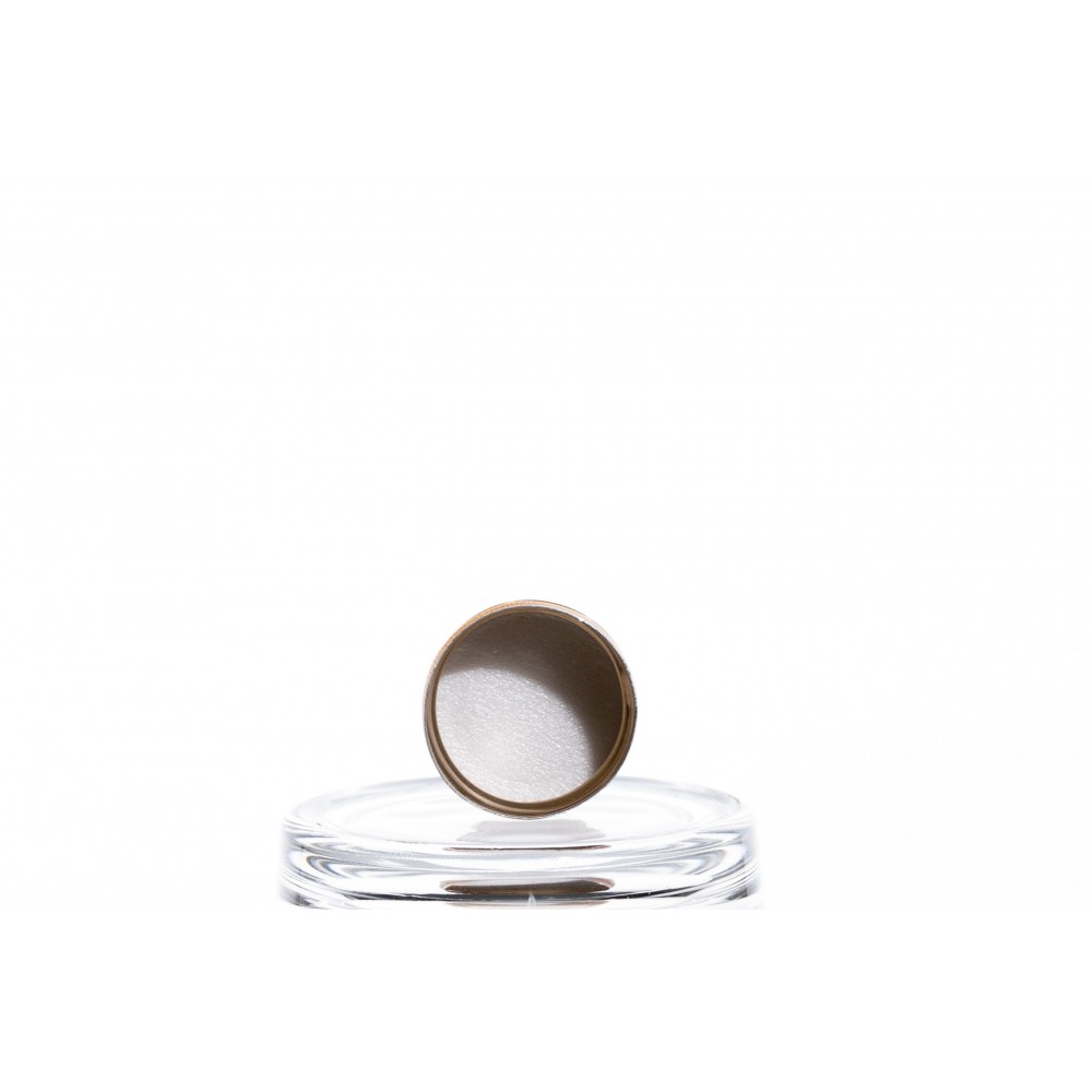 Przezroczysta butelka 330 ml ze złotą zakrętką fi 28mm · 6 sztuk