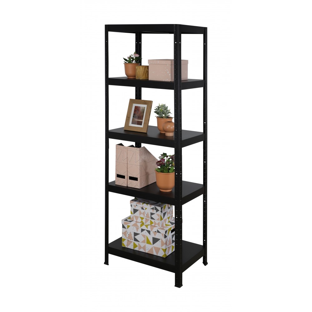 Regał cały metalowy 180x60x40 stojak warsztatowy 130kg/p magazynowy czarny