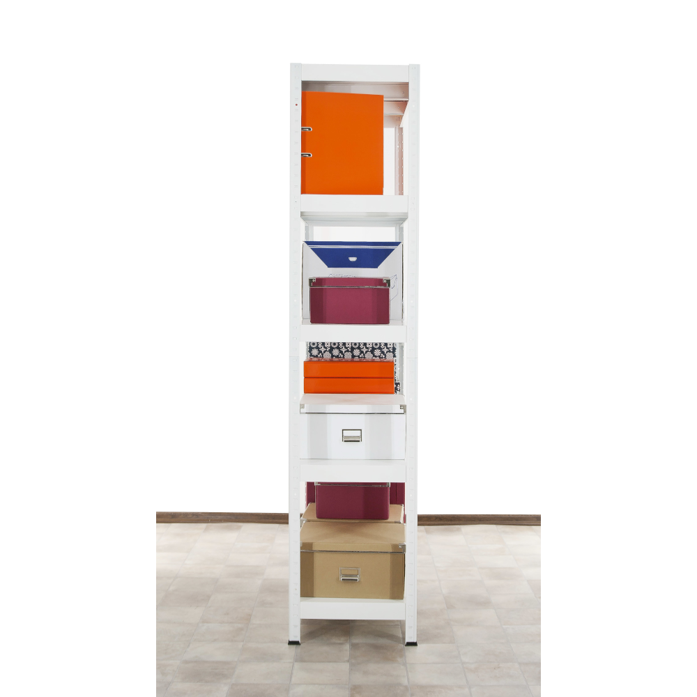 Regał cały metalowy 180x60x40 stojak warsztatowy 130kg/p magazynowy biały