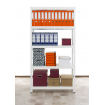 Regał cały metalowy 180x80x40 stojak warsztatowy 130kg/p magazynowy biały