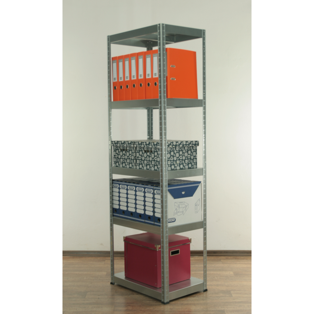 Regał cały metalowy 180x60x40 stojak warsztatowy 130kg/p magazynowy ocynk