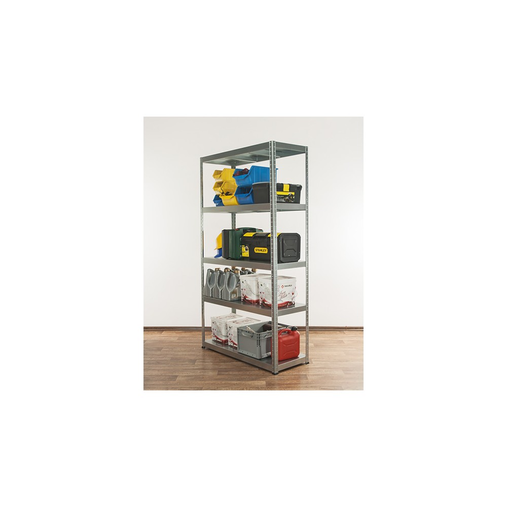 Regał cały metalowy 180x80x40 stojak warsztatowy 130kg/p magazynowy ocynk