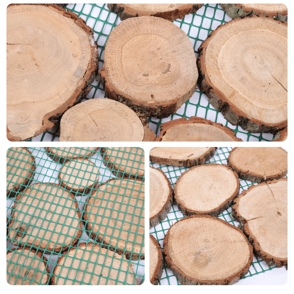 Ścieżka ogrodowa 80x50X2 cm chodnik plastry drewna DĄB ścieżki EKO DREWNO