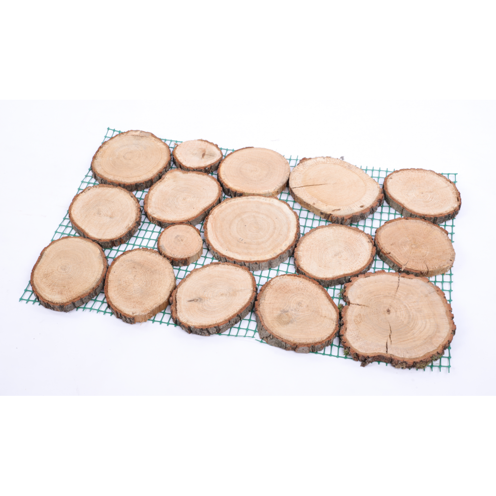 Ścieżka ogrodowa 80x50X2 cm chodnik plastry drewna DĄB ścieżki EKO DREWNO X4