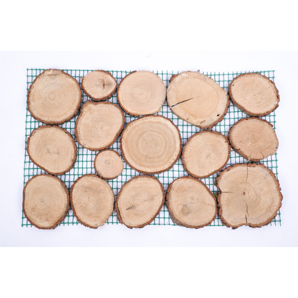 Ścieżka ogrodowa 80x50X2 cm chodnik plastry drewna DĄB ścieżki EKO DREWNO X4