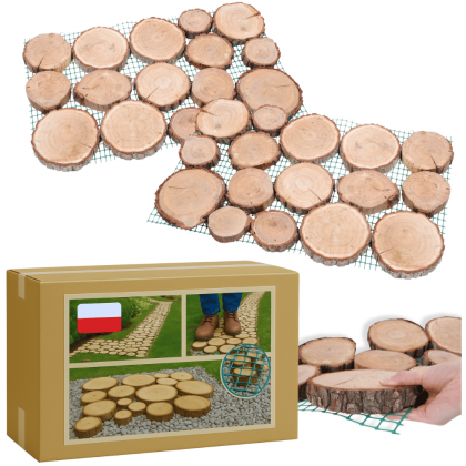 Ścieżka ogrodowa 80x50X3 cm chodnik plastry drewna DĄB ścieżki EKO DREWNO X2