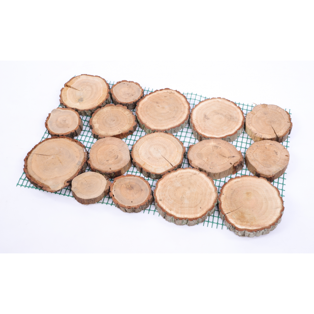 Ścieżka ogrodowa 80x50X3 cm chodnik plastry drewna DĄB ścieżki EKO DREWNO X4