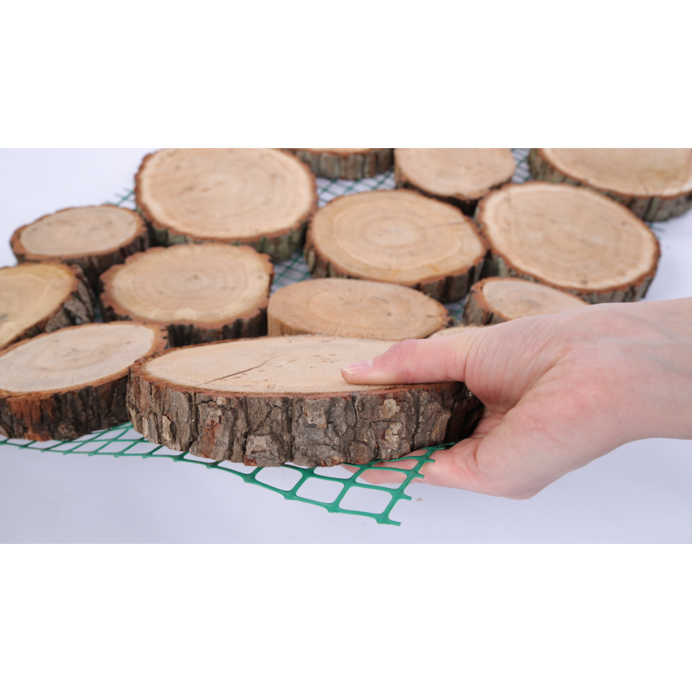 Ścieżka ogrodowa 80x50X3 cm chodnik plastry drewna DĄB ścieżki EKO DREWNO X4