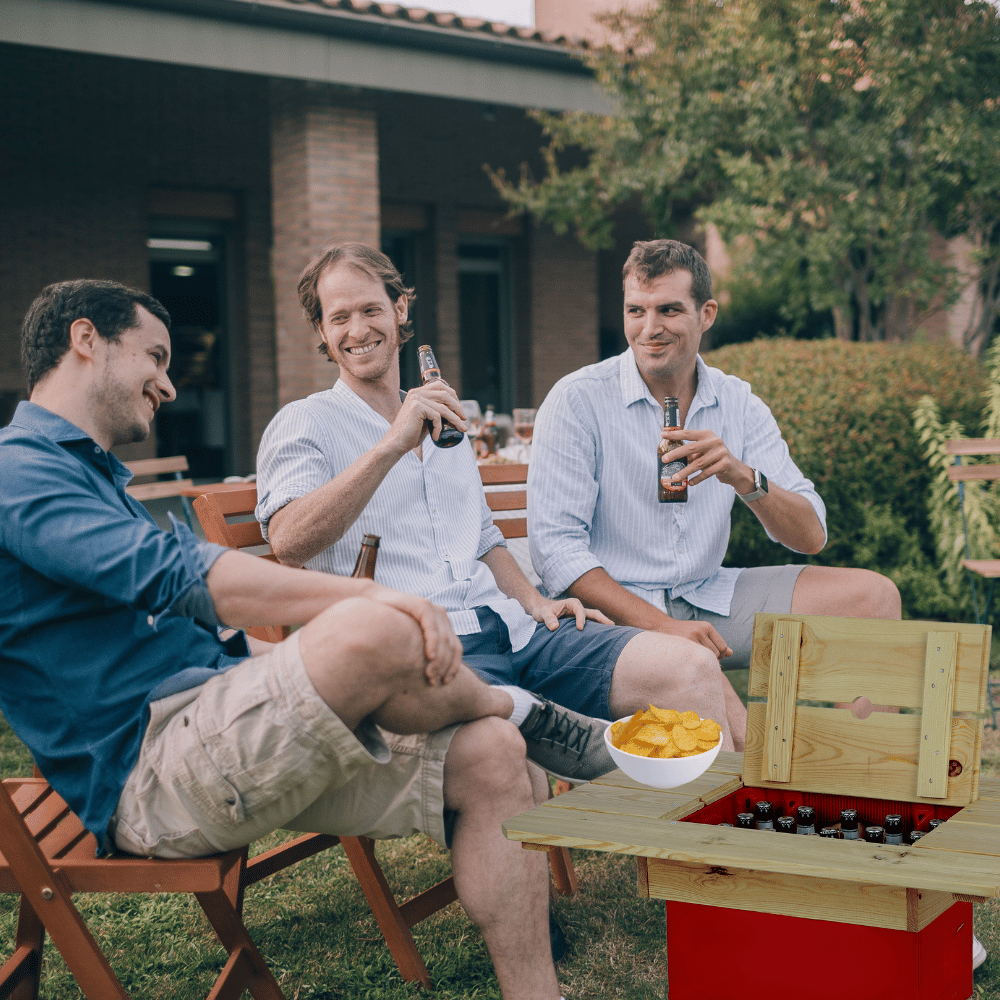 Blat na skrzynkę piwa drewniany stół plenerowy z pokrywą turystyczny EKO