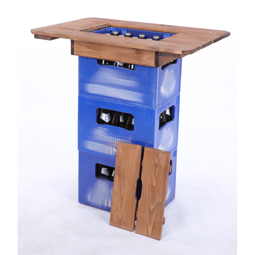 Blat na skrzynkę piwa drewniany stół plenerowy z pokrywą turystyczny EKO