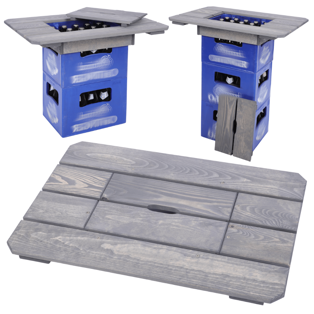 Blat na skrzynkę piwa drewniany stół plenerowy z pokrywą turystyczny EKO