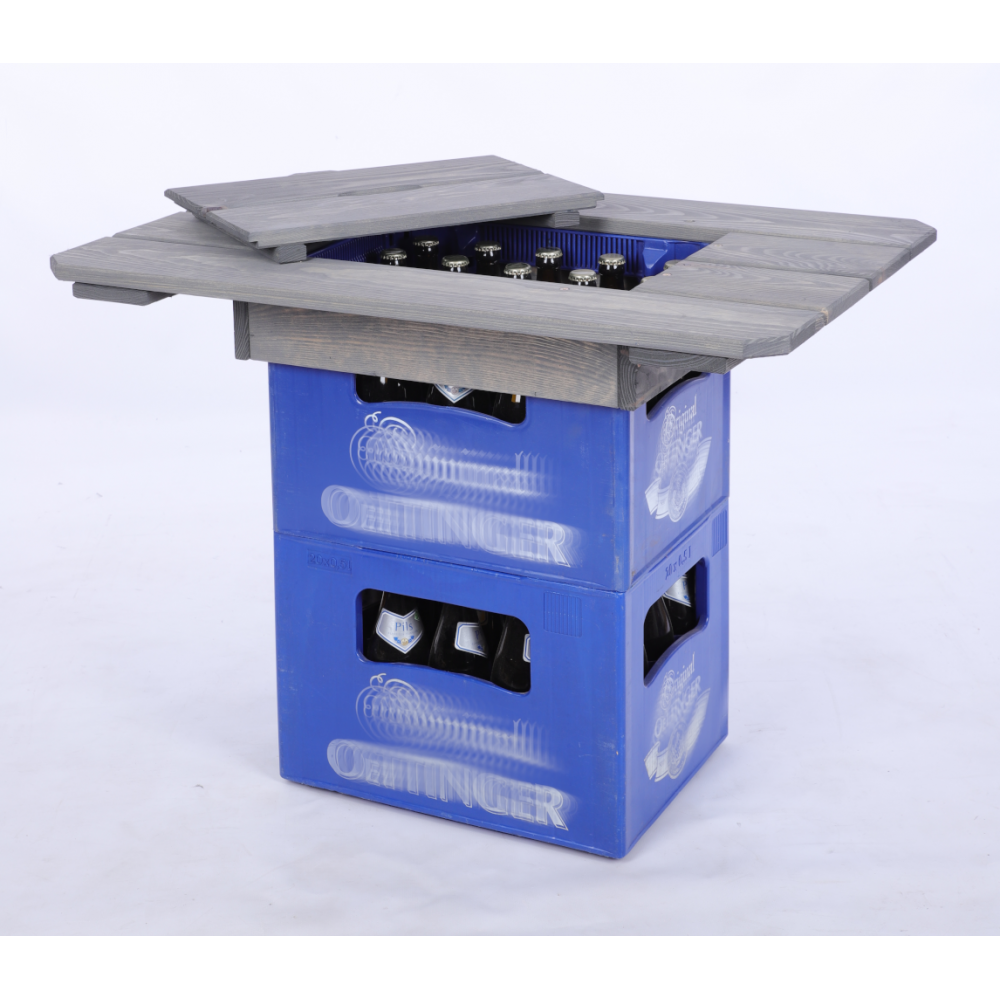 Blat na skrzynkę piwa drewniany stół plenerowy z pokrywą turystyczny EKO