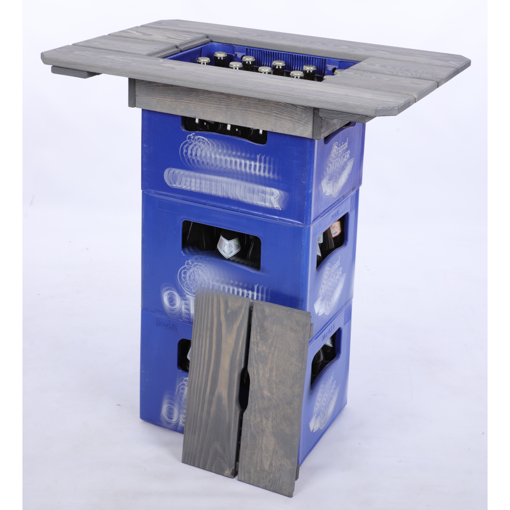 Blat na skrzynkę piwa drewniany stół plenerowy z pokrywą turystyczny EKO