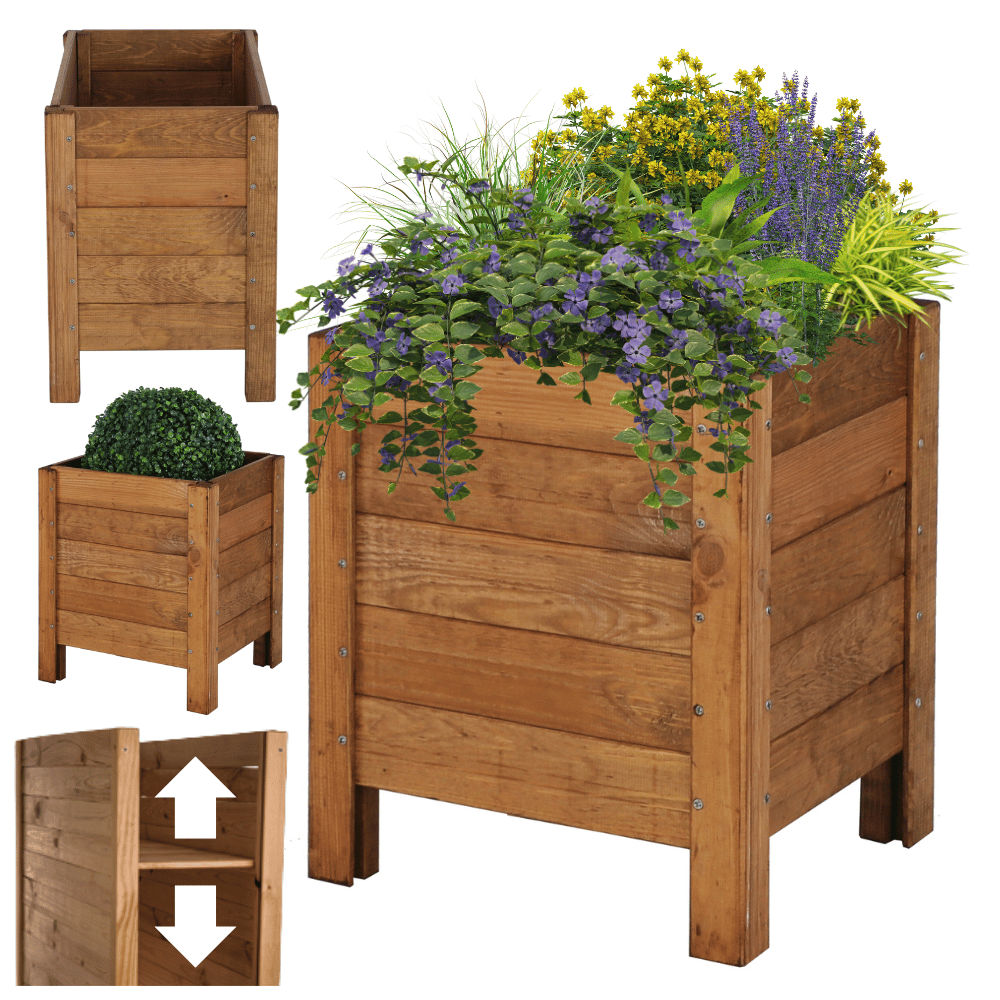 Skrzynia donica doniczka zielnik ziołownik REGULOWANE DNO 40x34x30cm EKO