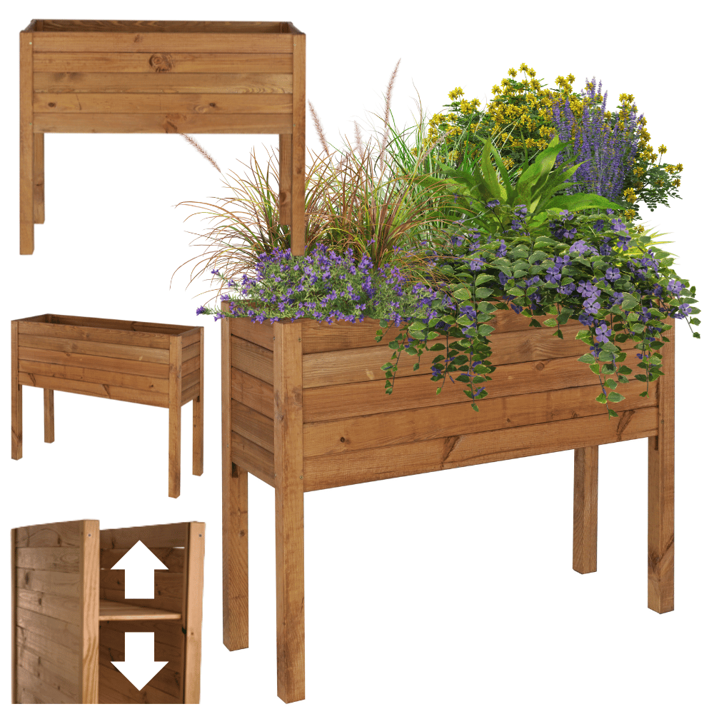 Skrzynia donica doniczka na nogach ziołownik REGULOWANE DNO 72,5x88x30cm EKO