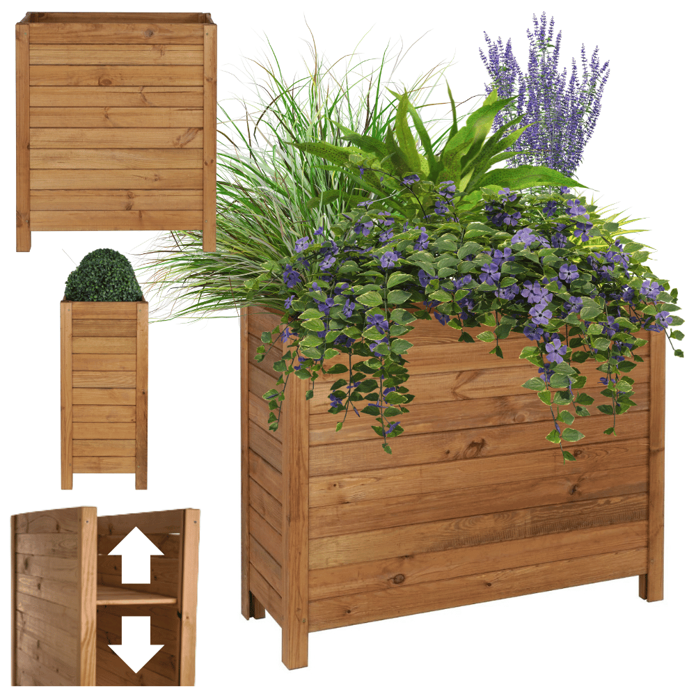 Skrzynia donica doniczka WYSOKA ziołownik REGULOWANE DNO 72,5x88x30cm EKO