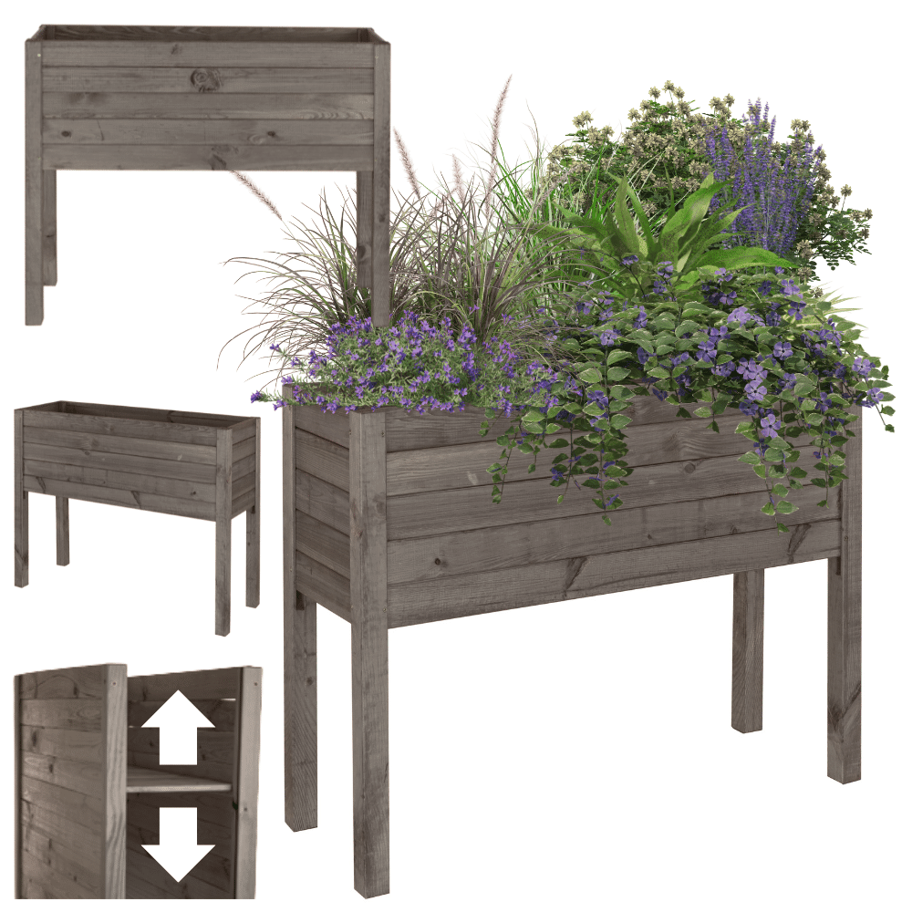 Skrzynia donica doniczka na nogach ziołownik REGULOWANE DNO 72,5x88x30cm EKO